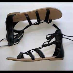 New: Call it Spring black gladiator sandals
